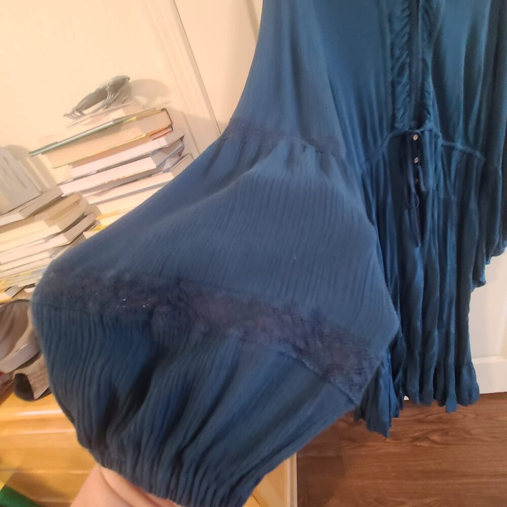 CITY CHIC MAXI BOHO DRESS PLUSE SIZE 20 PRE OWNED IN GOOD CONDITION TEAL COLOR - Picture 5 of 10